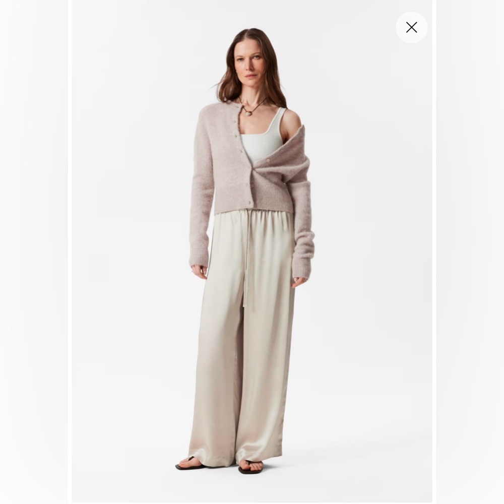 & Other Stories Drawstring Satin Trousers